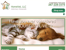 Tablet Screenshot of homevet4pets.com